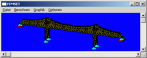 FEM-Modell der Brücke über den Nord-Ostsee-Kanal bei Rendsburg