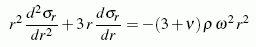 Differenzialgleichung für die Radialspannungen in einer rotierenden Kreisringscheibe