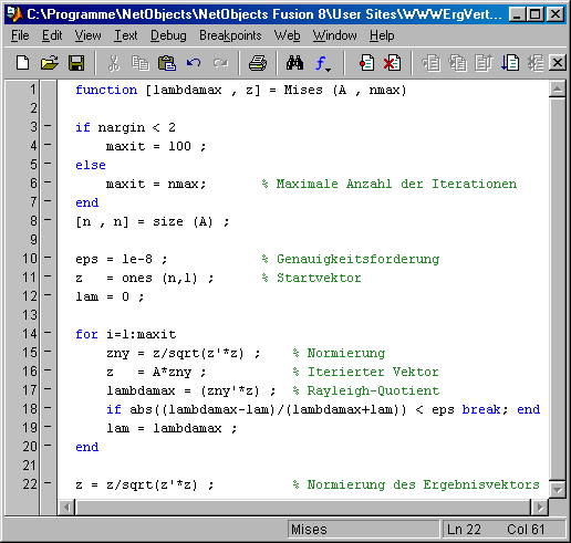 Matlab-Function Mises.m