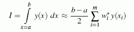 Allgemeine Form der Formel für numerische Integration